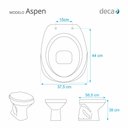 Ver imagem 2 de Tampa de Vaso Sanitario com Amortecedor Aspen Branco para Bacia Deca