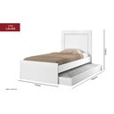 Ver imagem 3 de Bicama Solteiro Laura com Auxiliar Branco