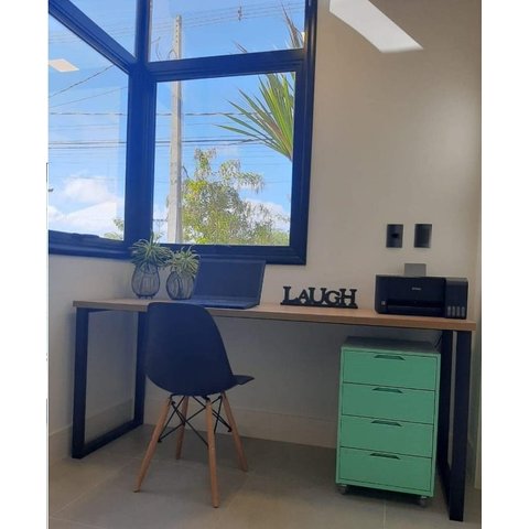 Mesa/Escrivaninha para Escritório/ Home Office Estilo/Modelo Industrial (L140 x P60 x A75)
