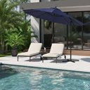 Ver imagem 4 de Ombrellone Lateral Suspenso Cl-Bo-60L para Jardim sem Mastro Central Azul com Base 60L