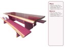 Ver imagem 1 de Mesa Madeira Maciça Roxão - Tampo(3,0mts X 0,85mts) 02 Bancos (3,0mts X 36cm) -pés Taça - 10 Lugares