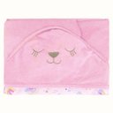 Ver imagem 2 de Toalha de Banho Bebe C/capuz Plush 68 Cm X 68 Cm Bord: Ursa Rosa
