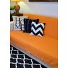 Manta Xale para sofá e cama 1,50x2,20m LARANJA MESCLA tear decorativa protetora - 5