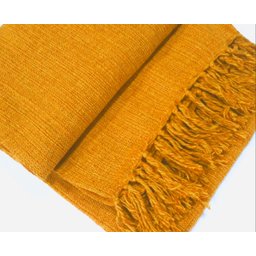 Manta Xale para sofá e cama 1,50x2,20m LARANJA MESCLA tear decorativa protetora - 2