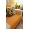 Manta Xale para sofá e cama 1,50x2,20m LARANJA MESCLA tear decorativa protetora - 3