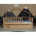 Ver imagem 1 de Bicama Solteirão Base Moldura Montessoriana Madeira Maciça Pinus - Verniz Incolor - Grade Vertical C