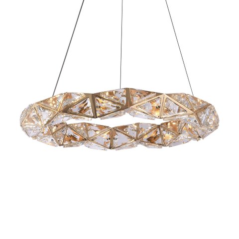 Lustre Pendente Nordecor Kazy 2881 Ouro Brilho Led Bivolt