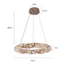 Ver imagem 4 de Lustre Pendente Nordecor Kazy 2881 Ouro Brilho Led Bivolt