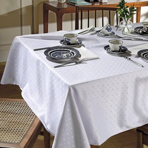 Toalha de mesa 4 lugares Quadrada Requinte 1,40m x 1,40m - Dohler Tj 5796 branco