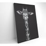 Quadro Girafa Preto E Branco 80x120 Cm Tecido Canvas - 7