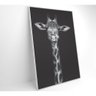Quadro Girafa Preto E Branco 80x120 Cm Tecido Canvas - 8