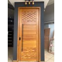 Ver imagem 1 de Porta Pivotante de Madeira Maciça 3,00mts Altura com Guarnição e Batente