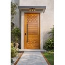 Ver imagem 1 de Porta Pivotante de Madeira Maciça 3,00x1,20 Mts. com Guarnição e Batente