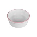 Ver imagem 2 de Kit Comedouro e Bebedouro de Porcelana 300ml Borda Rosa