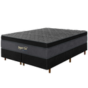 Ver imagem 1 de Cama Box + Colchão King Size Suport Gel Molas Ensacadas Euro Pillow 193x203x75cm - Macio