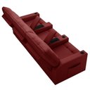 Ver imagem 5 de Poltrona de Cinema Reclinável 3 Lugares Baú Usb Mallie Fh9 Veludo Vermelho - Mpozenato