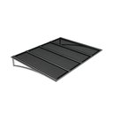 Ver imagem 2 de Toldo Fixo Policarbonato Alveolar Fume - 2,50m X 1,00m - Estrutura Branca