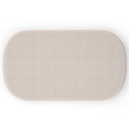 Puff Decorativo Orgânico para Living Quarto 100cm Doha W01 Bouclê Creme - Lyam Decor - 7