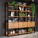 Ver imagem 1 de Estante para Livros 2 Portas 2 Gavetas 100% Mdf Contemporaneo