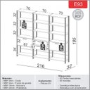 Ver imagem 3 de Estante para Livros 2 Portas 2 Gavetas 100% Mdf Contemporaneo