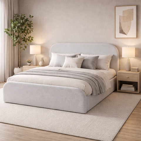 Cama Estofada Casal Valentina 1.40m Moderno Luxuoso e Confortável e Estética Clean