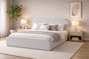 Ver imagem 2 de Cama Estofada Casal Valentina 1.40m Moderno Luxuoso e Confortável e Estética Clean