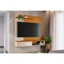 Ver imagem 1 de Home Theater Aurora para TV até 65" 160cm MDP Porta de Correr Off White Madetec Móveis