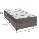 Ver imagem 3 de Cama Box e Colchão Light Espuma D33 Solteiro Ortobom: Cinza