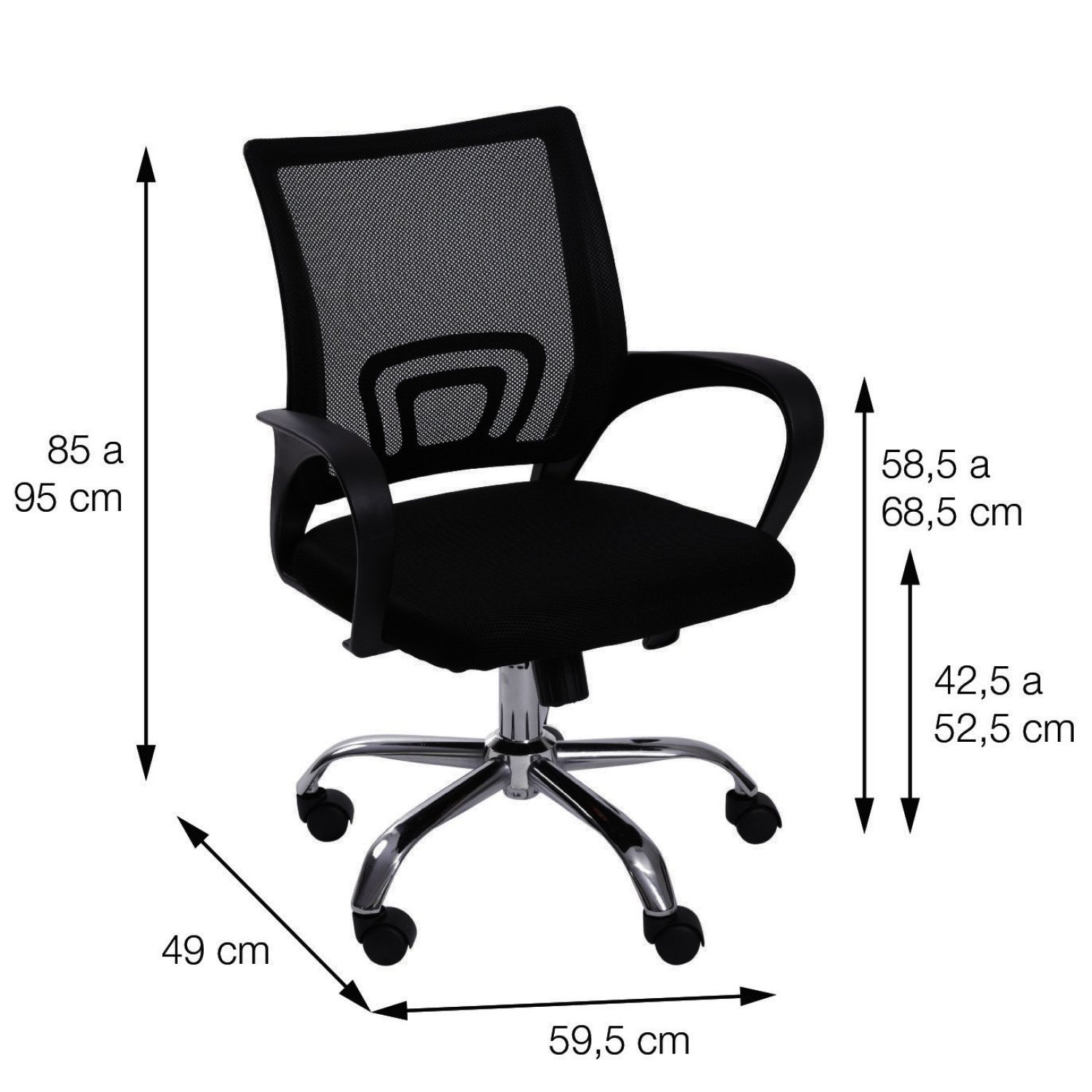 Cadeira para Escritório Diretor Tela Mesh Tok 3310 Or Design - 4
