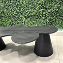 Ver imagem 4 de Mesa de Centro Cone Orgânica Splash 120x65 Cm Tampo Ébano Base Ébano