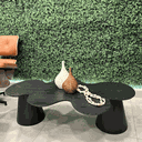 Ver imagem 2 de Mesa de Centro Cone Orgânica Splash 120x65 Cm Tampo Ébano Base Ébano