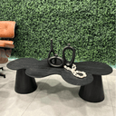 Ver imagem 5 de Mesa de Centro Cone Orgânica Splash 120x65 Cm Tampo Ébano Base Ébano