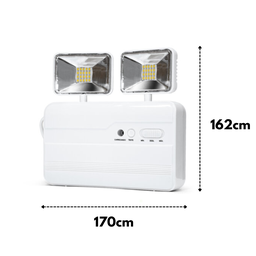 Luminaria de Emergencia Led 2 Farois 1200 Lumens Bateria 3,7v / 2,2ah Lumanti - 5