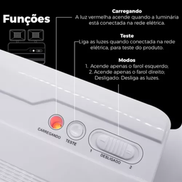 Luminaria de Emergencia Led 2 Farois 1200 Lumens Bateria 3,7v / 2,2ah Lumanti - 2