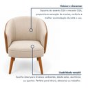 Ver imagem 4 de Kit 2 Poltronas Decorativa Linho Premium Base Madeira Maciça Luiza