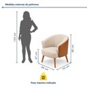 Ver imagem 3 de Kit 2 Poltronas Decorativa Linho Premium Base Madeira Maciça Luiza