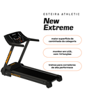 Ver imagem 5 de Esteira Elétrica Athletic New Extreme 18km/h Suporta 130kg Inclinação Eletrônica 32 Programas:220v