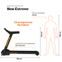 Ver imagem 2 de Esteira Elétrica Athletic New Extreme 18km/h Suporta 130kg Inclinação Eletrônica 32 Programas:220v