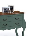 Ver imagem 3 de Cômoda Bombê com 2 Gavetas Linz Móveis 1007 - Verde Musgo/imbuia Glazer