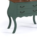 Ver imagem 2 de Cômoda Bombê com 2 Gavetas Linz Móveis 1007 - Verde Musgo/imbuia Glazer