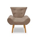 Ver imagem 3 de Kit 2 Poltrona Emilia +puff Redondo Decorativo:capuccino