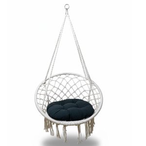 Rede Cadeira Balanço Suspensa Algodao Confortavel Teto Casa Varanda Quintal Jardim Varanda Area Laze