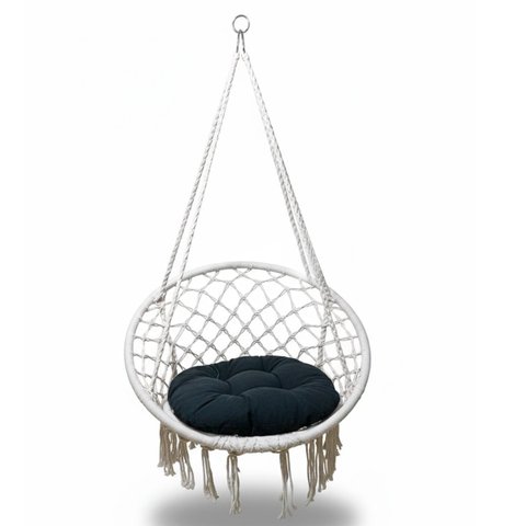 Rede Cadeira Balanço Suspensa Algodao Confortavel Teto Casa Varanda Quintal Jardim Varanda Area Laze
