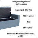 Ver imagem 5 de Kit Cabeceira e Calçadeira Baú Emma Linho Casal 140 Cm