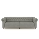 Ver imagem 6 de Conjunto de Sofá Sala de Estar Stanford Chesterfield 2 e 3 Lugares 180cm/240cm Pés Madeira Couro Cin