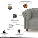 Ver imagem 3 de Conjunto de Sofá Sala de Estar Stanford Chesterfield 2 e 3 Lugares 180cm/240cm Pés Madeira Couro Cin