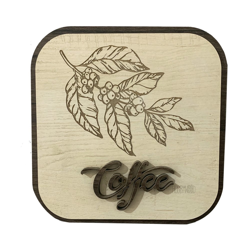 Kit Quadros Coffee - 3 Ítens - Hobby Wood - (Ref 016-D) - 3