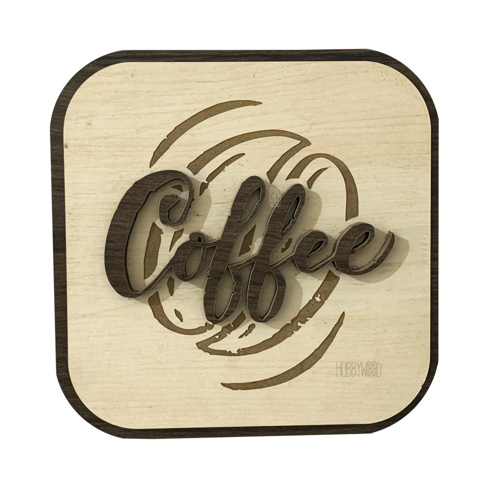 Kit Quadros Coffee - 3 Ítens - Hobby Wood - (Ref 016-D) - 4