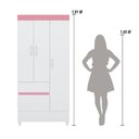 Ver mais imagens de Kit Guarda Roupa Solteiro 3 Portas Wind Cômoda Astral - Branco