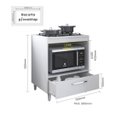 Ver imagem 5 de Balcão para Cooktop Jade 4 Bocas para Cozinha Compacta 1 Gaveta Multiuso Organizador